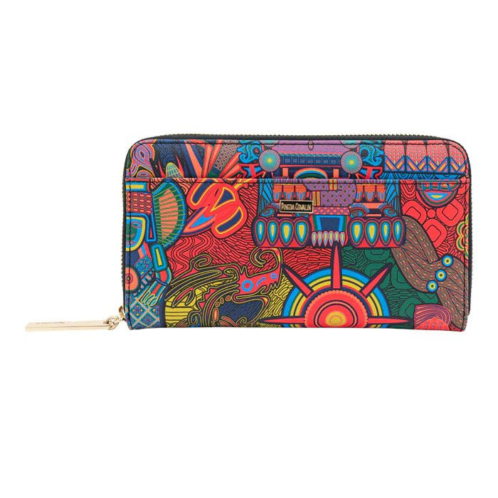 LARGE SAFFIANO WALLET - MEXICAN GODDESSES – Pineda Covalin US