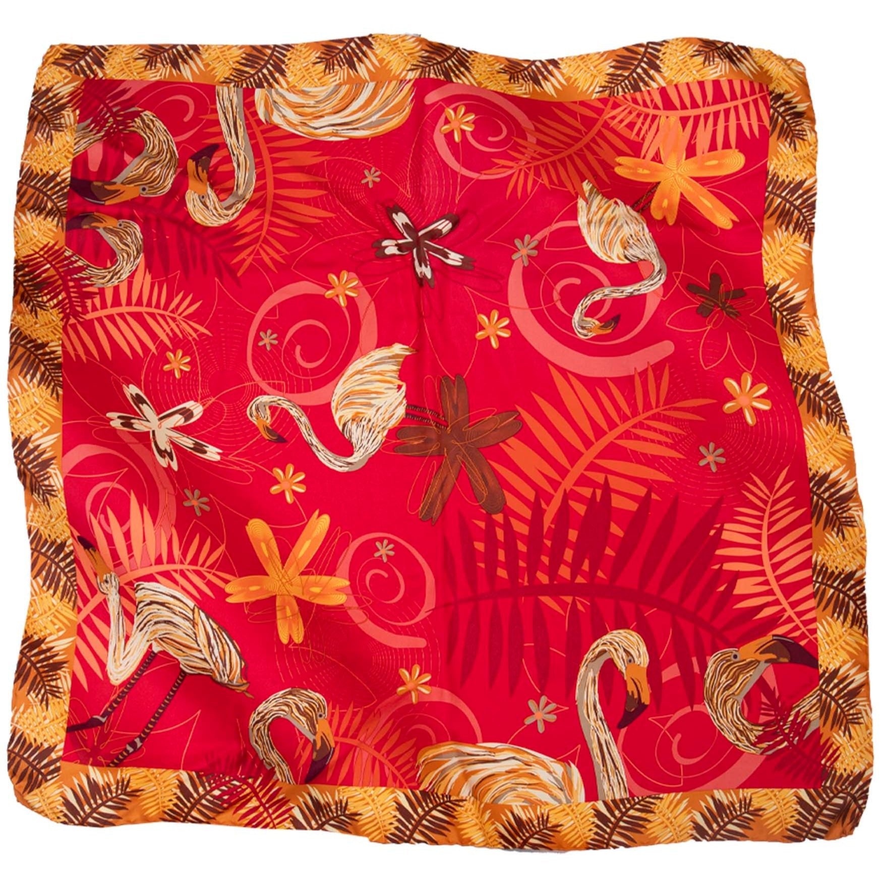LONG SILK CRINKLE CHIFFON SCARF ARANJUEZ ANIMALIA
