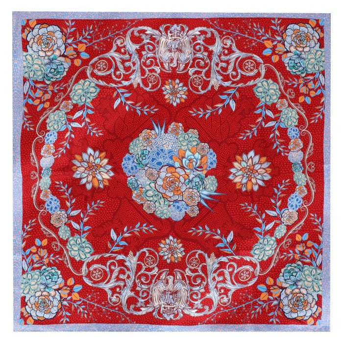 succulent scarf Red