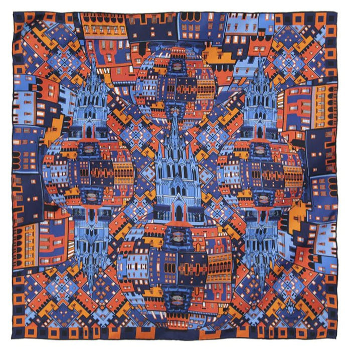 LARGE SILK SCARF - SAN MIGUEL DE ALLENDE – Pineda Covalin US