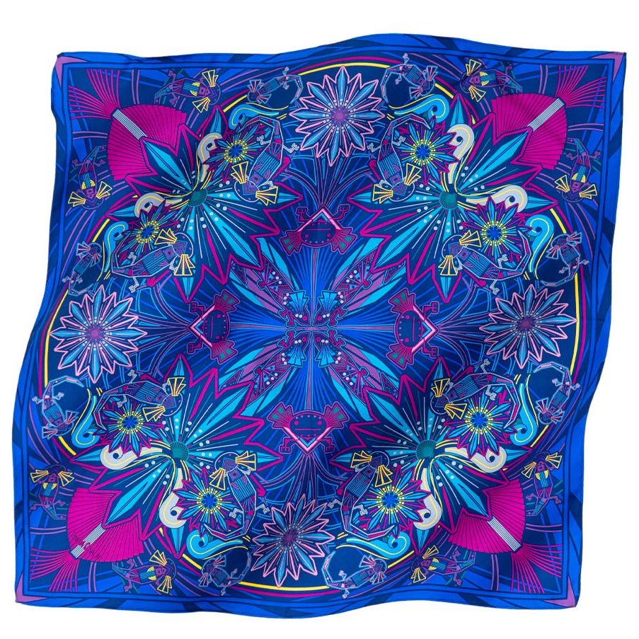 SMALL SILK SCARF - AXOLOTLS - Pineda Covalin US