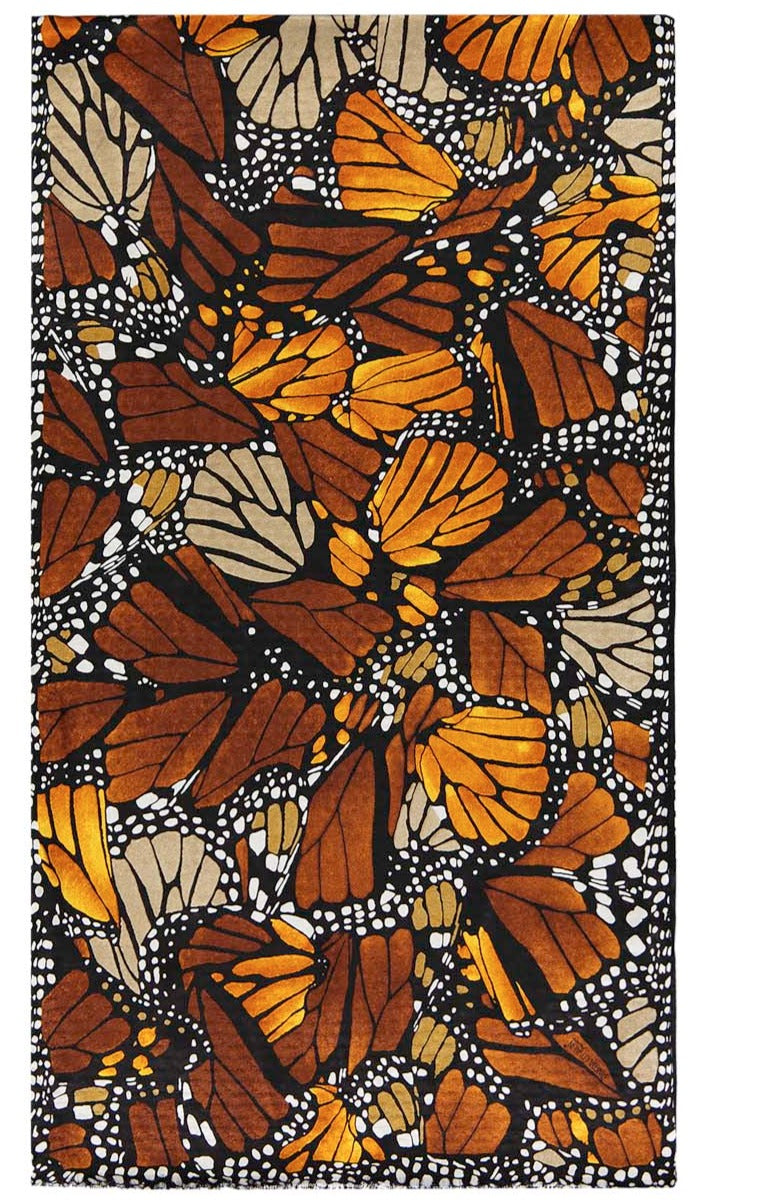 MONARCH BUTTERFLY VITRAL WITH VELVET SHAWL