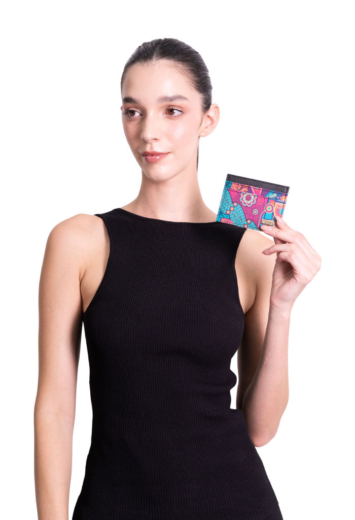 MEXICAN GODDESSES KUXTAL SAFFIANO CARD HOLDER