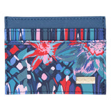 Slim Saffiano card holder featuring the Ephemeral Art design, combining everyday functionality with contemporary Mexican artistry.