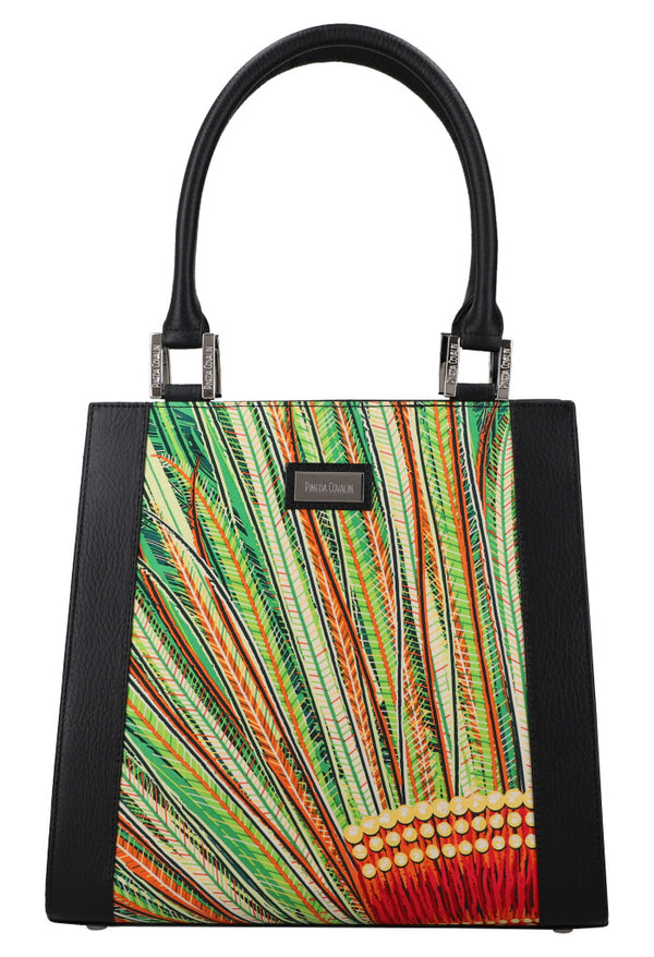 PLUMAGE ART YAAB BAG WITH BLACK LEATHER