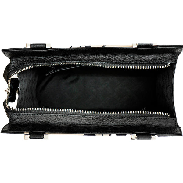 MACRO BUTTERFLY YAAB BAG WITH BLACK LEATHER - Pineda Covalin US