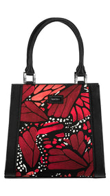 MACRO BUTTERFLY YAAB BAG WITH BLACK LEATHER