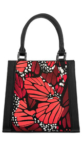 MACRO BUTTERFLY YAAB BAG WITH BLACK LEATHER