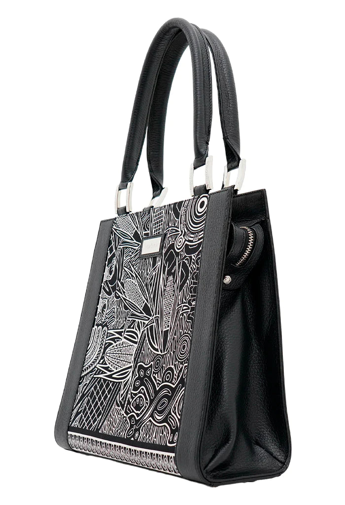 MEXICAN GODESSES YAAB BAG WITH BLACK LEATHER