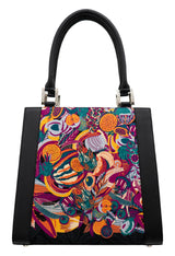 MEXICAN FRUIT YAAB BAG WITH BLACK LEATHER