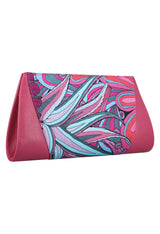 CACTACEOUS SANCTUARY SEN CLUTCH WITH PINK LEATHER