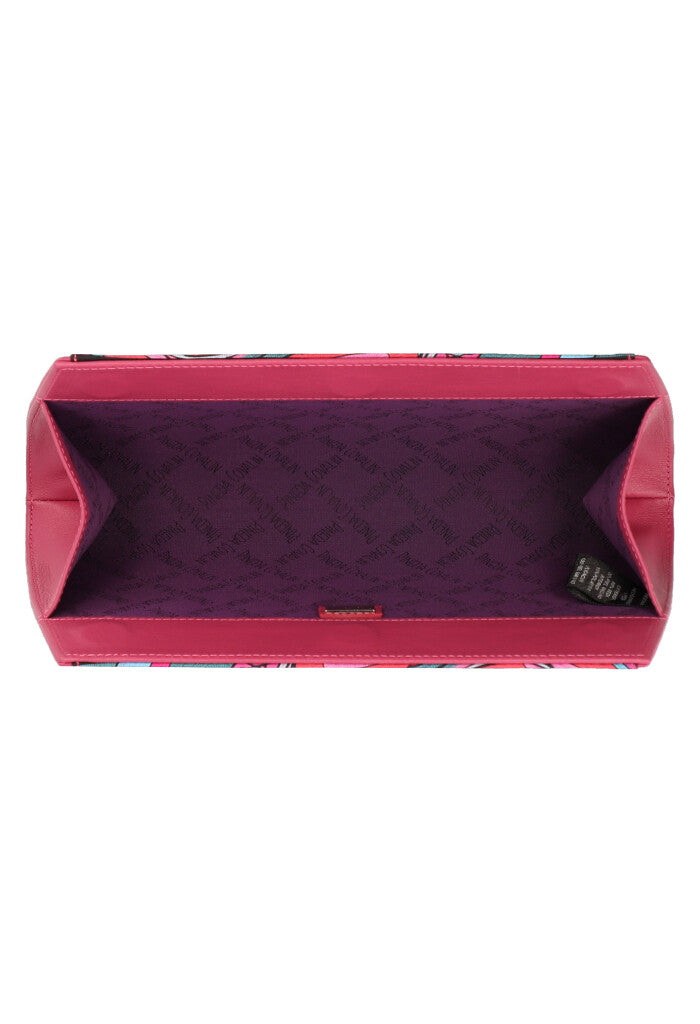 CACTACEOUS SANCTUARY SEN CLUTCH WITH PINK LEATHER