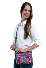Pineda Covalin US Saffiano Crossbody Bag Yaakun Ephemeral Art