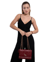 Pineda Covalin US Embossed Leather Crossbody Bag Dragonfly