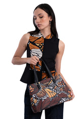 Pineda Covalin US Saffiano Satchel Bag Kan Ek' Macro Butterfly