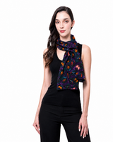 DOUBLE SIDED JACQUARD SCARF - INSECT JUNGLE