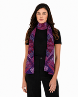 DOUBLE SIDED LONG JACQUARD SCARF - DRAGONFLY