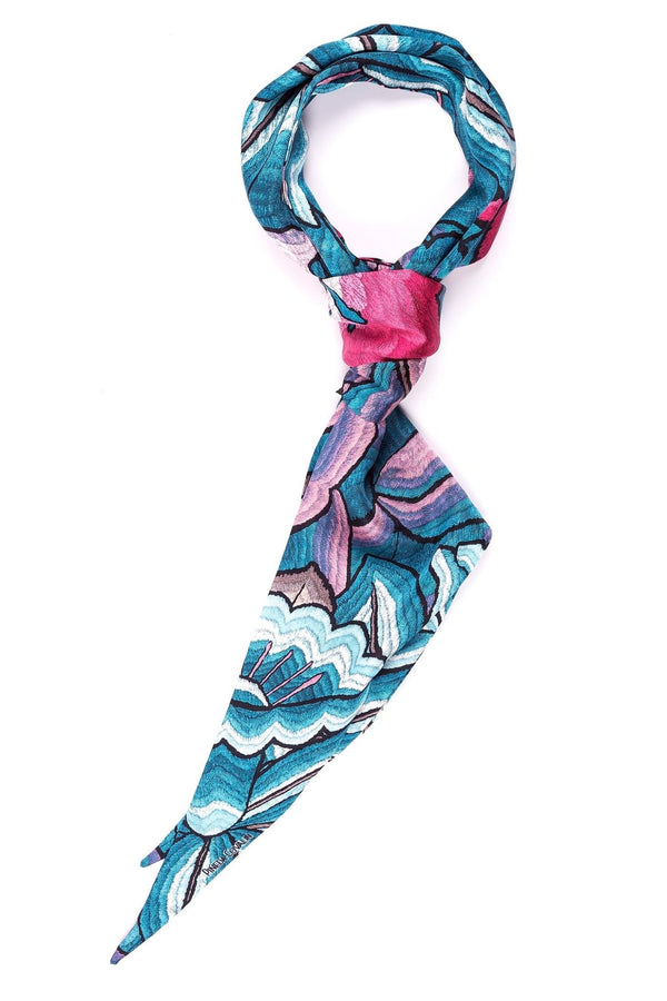 DOUBLE SIDED SHAWL - ISTMO. HIGH - QUALITY SILK - Pineda Covalin US