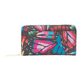 Pineda Covalin US Saffiano Large Wallet Embroidered Butterfly