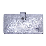 Pineda Covalin US Crackled Leather Large Wallet Xook Engraved Butterfly