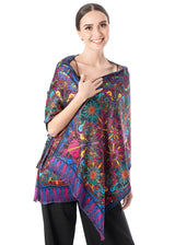 Woman wearing a colorful patterned shawl - Pineda Covalin