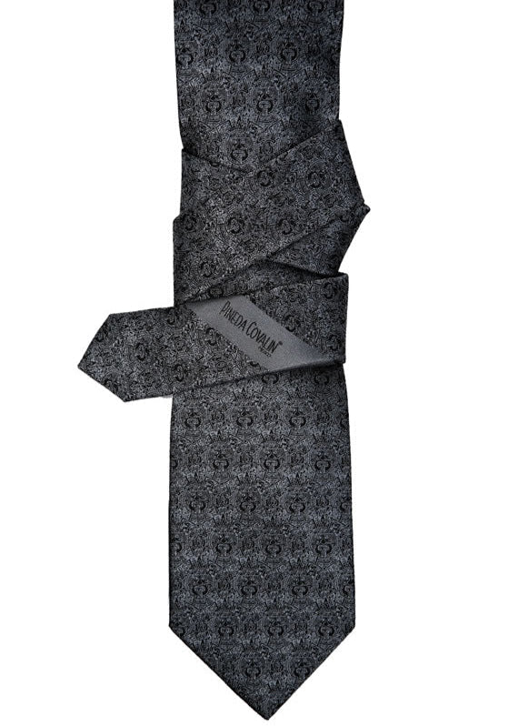 JACQUARD SILK TIE - STONE OF THE SUN - Pineda Covalin US