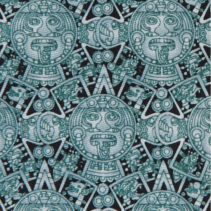 SUN STONE TIE – MEXICAN AZTEC CALENDAR INSPIRED MEN’S NECKTIE FOR FORMAL WEAR - Pineda Covalin US