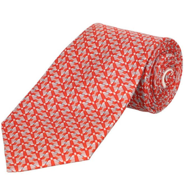 SILK TIE TEOTIHUACAN PYRAMID - MEXICAN CULTURAL NECKTIE, ANCIENT AZTEC DESIGN - Pineda Covalin US