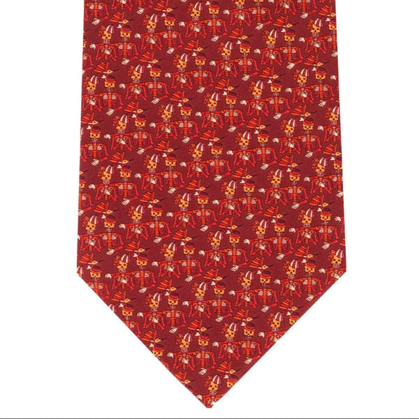 THE DAY OF THE DEAD TIE – COLORFUL SUGAR SKULL NECKTIE FOR MEN – FESTIVE HALLOWEEN ACCESSORY - Pineda Covalin US