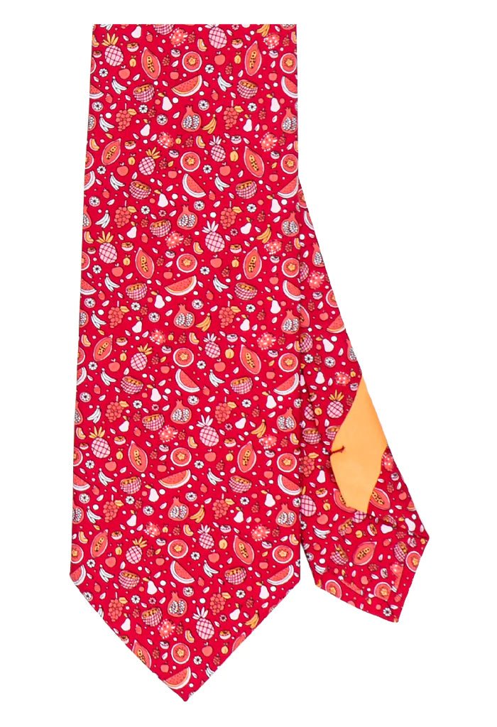 Mexican Fruit Silk Tie – Vibrant Elegance by Pineda Covalin