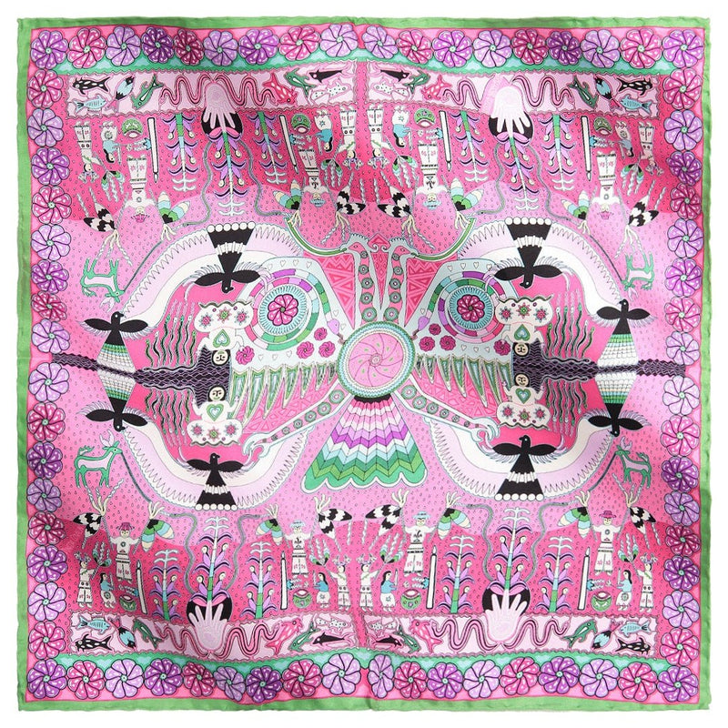 SILK AND TWILL SMALL SCARF TATEI HARA - Pineda Covalin US