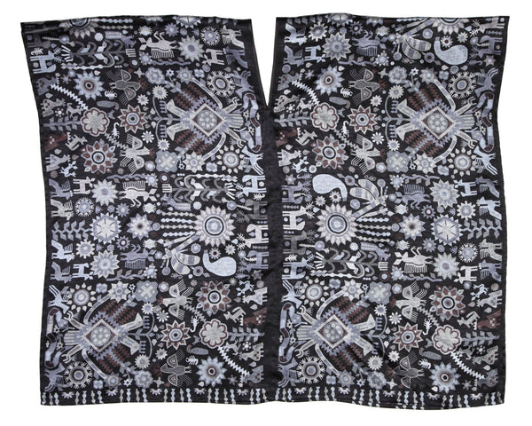 SILK PONCHO HUIPIL - HUICHOL SPIRIT - Pineda Covalin US