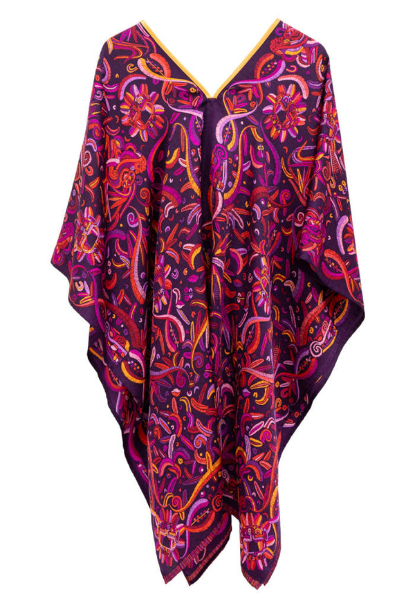 QUETZALCOATL JACQUARD SILK HUIPIL