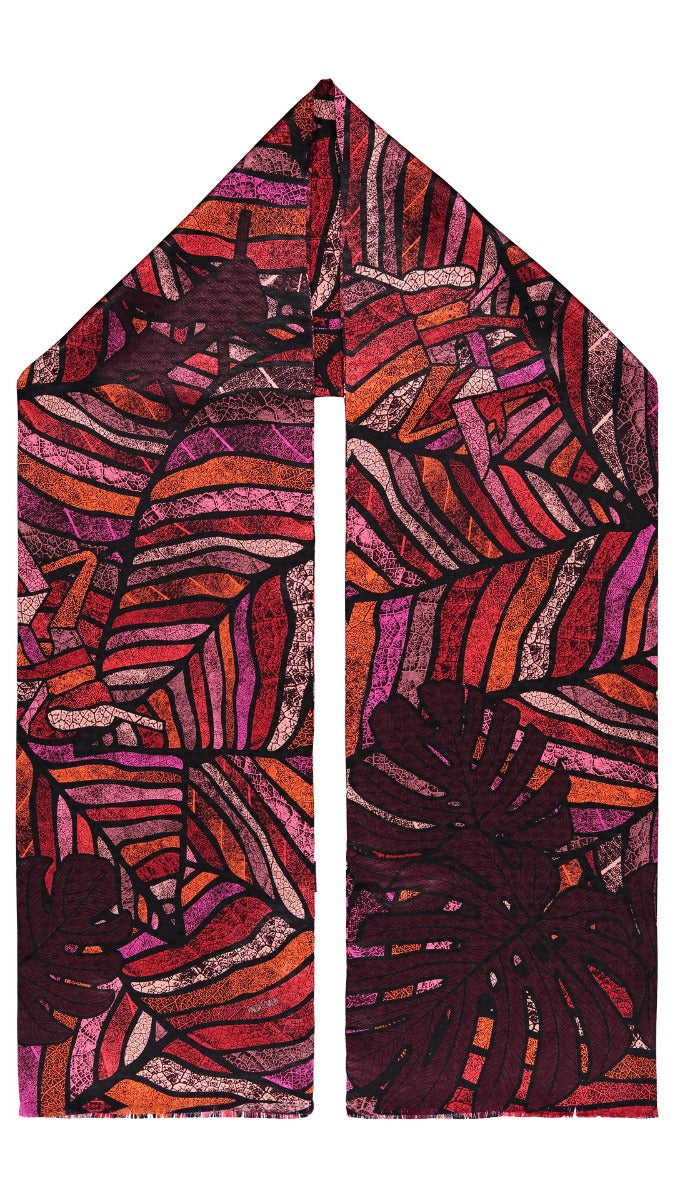 FOLIAGE DOUBLE DOUBLE SIDED LONG SCARF