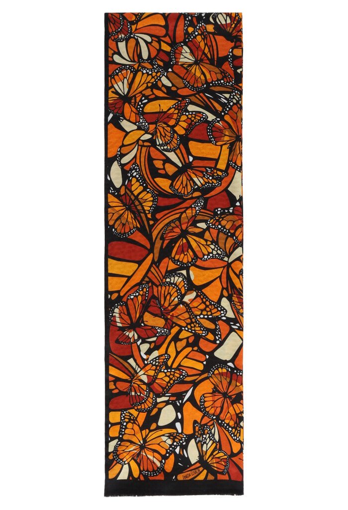 BUTTERFLY FLIGHT - JACQUARD SILK SHAWL - Pineda Covalin US