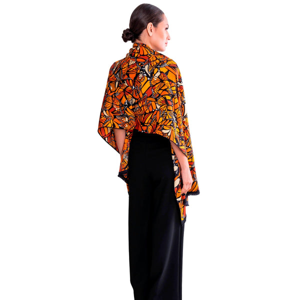 BUTTERFLY FLIGHT - JACQUARD SILK SHAWL - Pineda Covalin US