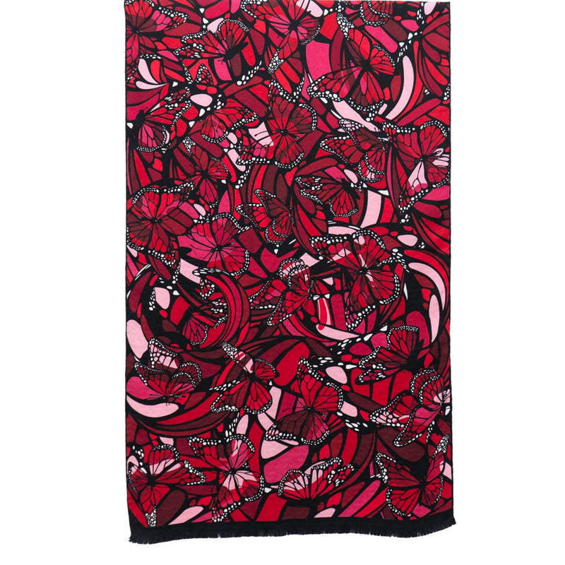 BUTTERFLY FLIGHT - JACQUARD SILK SHAWL - Pineda Covalin US