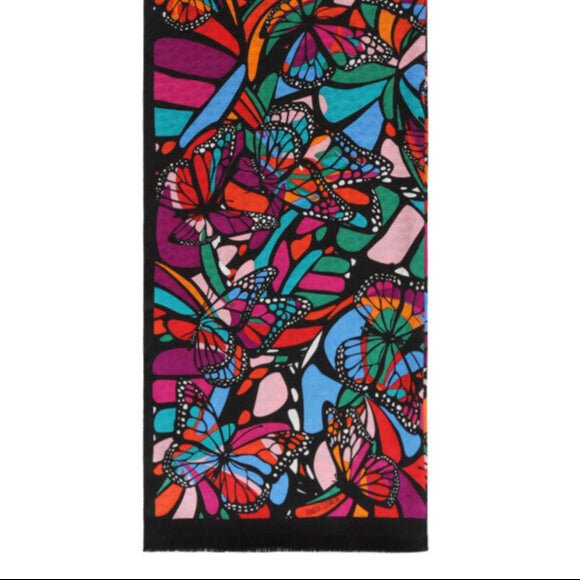 BUTTERFLY FLIGHT - JACQUARD SILK SHAWL - Pineda Covalin US