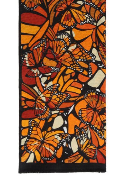 BUTTERFLY FLIGHT - JACQUARD SILK SHAWL - Pineda Covalin US
