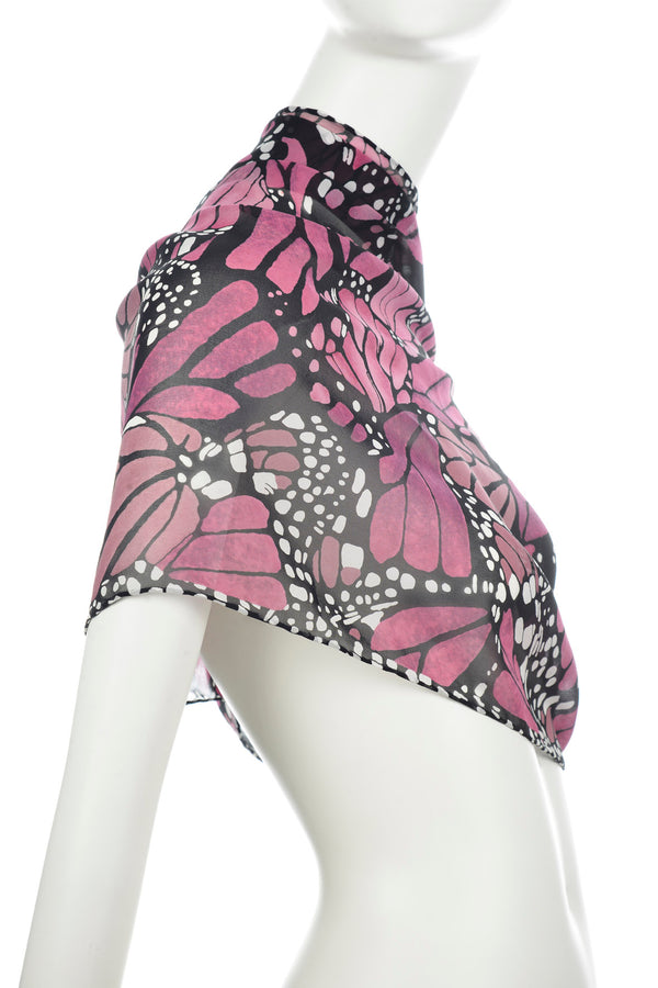 MONARCH BUTTERFLY CHIFFON SHAWL