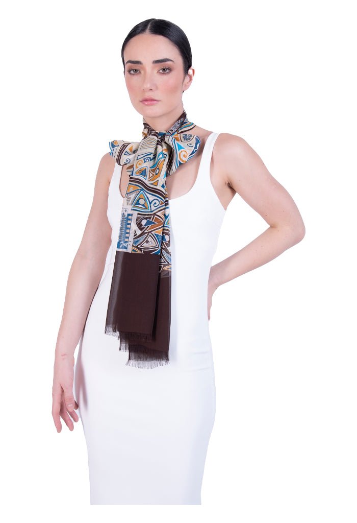 CHIFFON SILK SHAWL – ART DECO – Pineda Covalin US