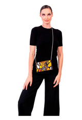 CLUTCH BAG WITH REMOVABLE CHAIN - BUTTERFLY FLIGHT - Pineda Covalin US