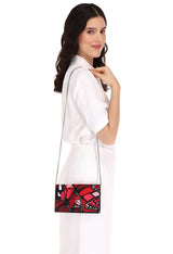 CLUTCH BAG WITH REMOVABLE CHAIN - BUTTERFLY FLIGHT - Pineda Covalin US