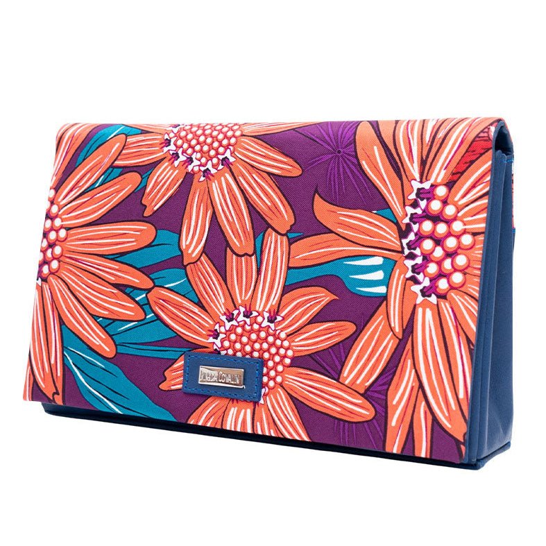 CLUTCH BAG WITH REMOVABLE CHAIN - FLOWERS - Pineda Covalin US