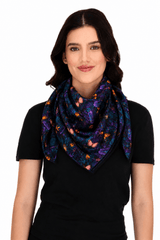 DOUBLE SIDED JACQUARD SCARF - INSECT JUNGLE - Pineda Covalin US