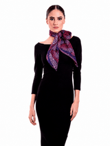 DOUBLE SIDED LONG JACQUARD SCARF - DRAGONFLY - Pineda Covalin US