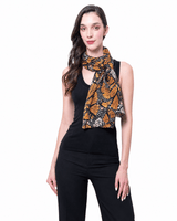 DOUBLE SIDED LONG JACQUARD SCARF - MACRO BUTTERFLY - Pineda Covalin US