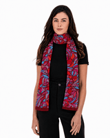 DOUBLE SIDED LONG SCARF- ABSTRACT BUTTERFLY - Pineda Covalin US