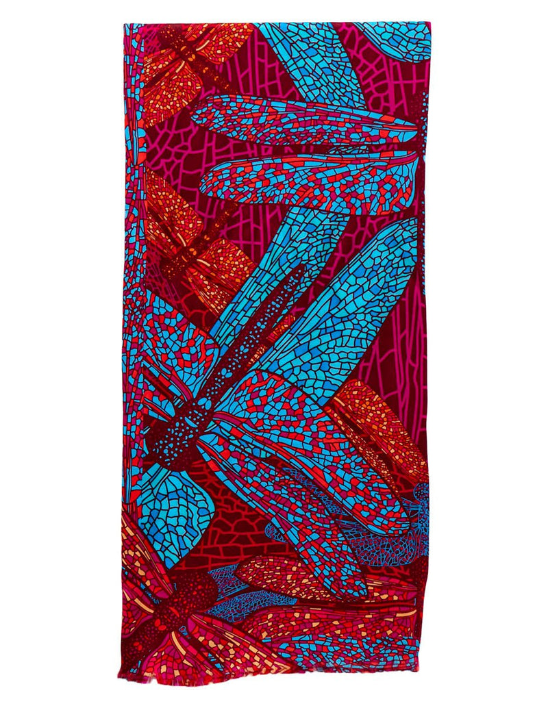 DOUBLE SIDED LONG SCARF - DRAGONFLY - Pineda Covalin US