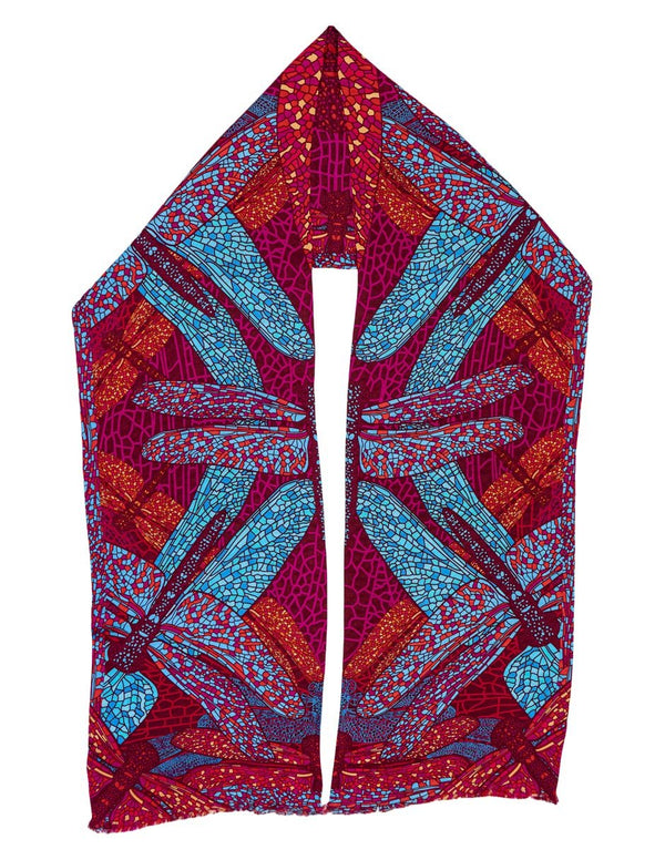 DOUBLE SIDED LONG SCARF - DRAGONFLY - Pineda Covalin US